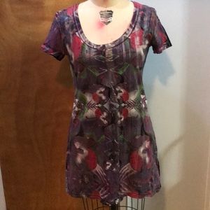 Custo Barcelona Mettalic multicolored dress!